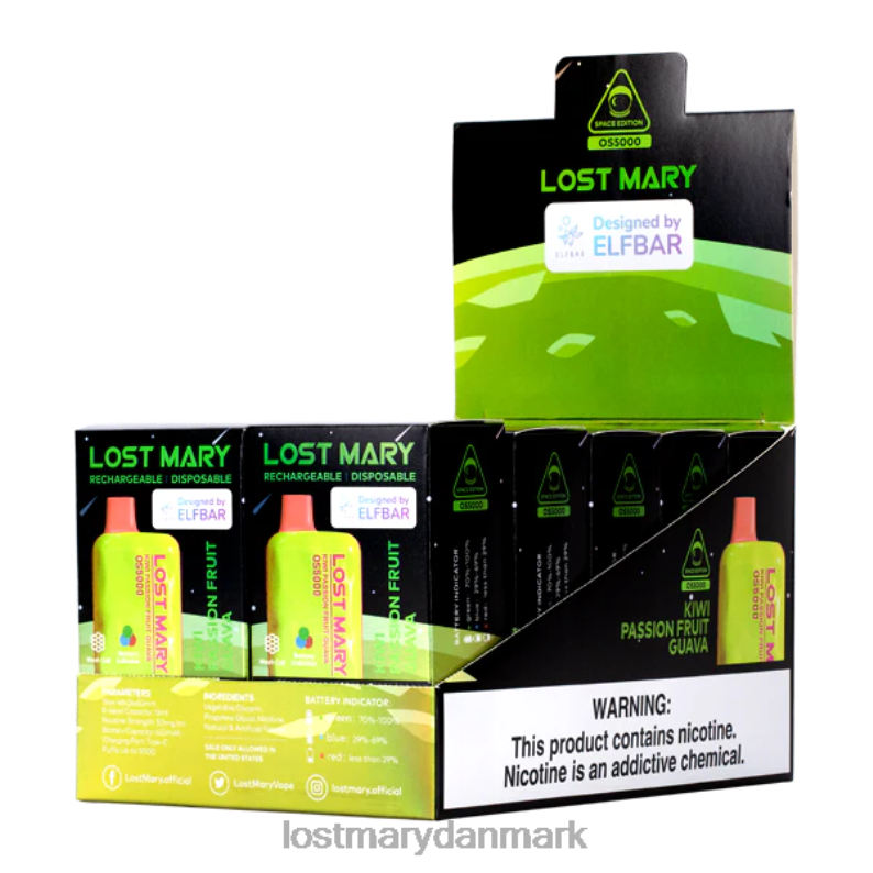 LOST MARY Flavours - tabte mary os5000 kiwi passionsfrugt guava V6FN39