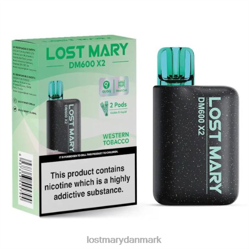 LOST MARY Vape - dm600 x2 engangs vape vestlig tobak V6FN201